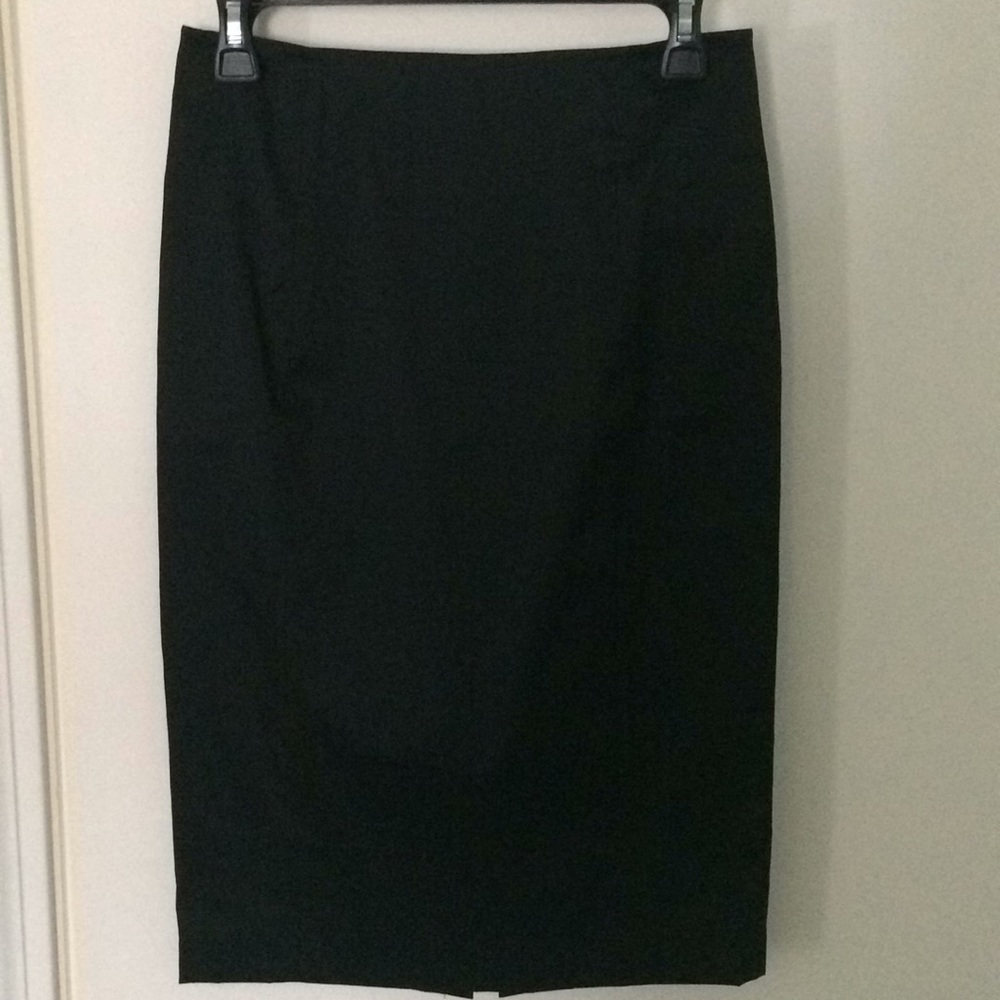 Samuel Dong black taffeta tuxedo skirt